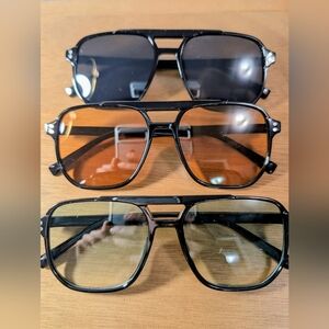 70s Style Colored Lens Sunglasses Set